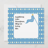 KRW Blue Cheerleader 2, Sided Birthday Invitation Kaart (Achterkant)