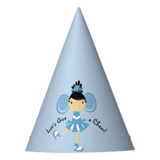 KRW Blue Cheerleader Birthday Party Pet Feesthoedjes