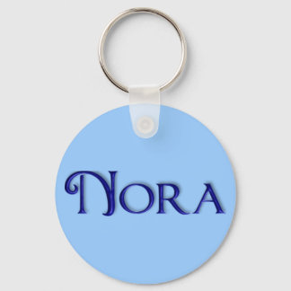 KRW Blue Glass Name Sleutelhanger - Nora