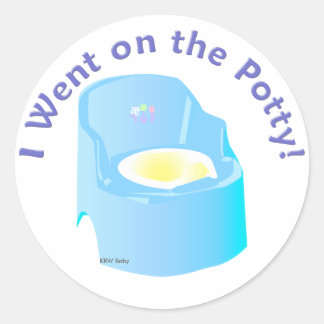 KRW Blue Ik ging op de Potty Training Reward Ronde Sticker