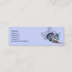 KRW Blue Mushroom Fairy Profile Card Mini Visitekaartje