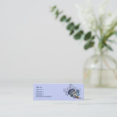 KRW Blue Mushroom Fairy Profile Card Mini Visitekaartje (Staand voorkant)