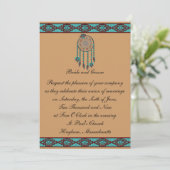 KRW Border Drocatcher Custom Wedding Invitation Kaart (Staand voorkant)