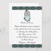 KRW Border Drocatcher Custom Wedding Invitation Kaart (Voorkant / Achterkant)