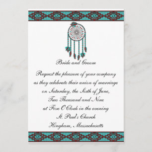 KRW Border Drocatcher Custom Wedding Invitation Kaart