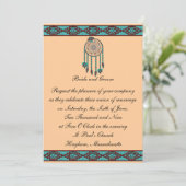 KRW Border Drocatcher Custom Wedding Invitation Kaart (Staand voorkant)