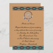 KRW Border Drocatcher Wedding Invitation Kaart (Voorkant / Achterkant)