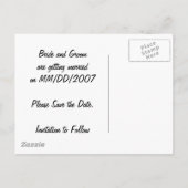 KRW Bride & Groom Save the Date Custom Briefkaart (Achterkant)