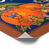 KRW  Brownies Brand Sinaasappels Fruit Crate Lab Poster (Hoek)