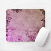 KRW Burgundy Waterverf Floral Grunge Muismat (Met muis)