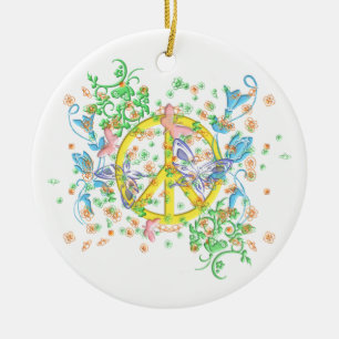 KRW Butterfly Peace Symbol Ornament