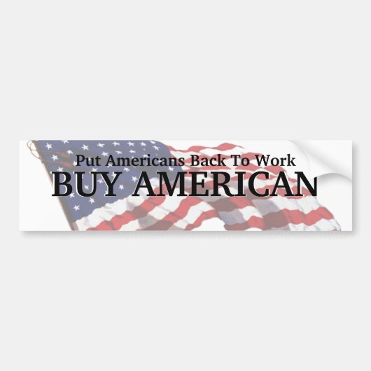 KRW Buy American Bumpersticker (Voorkant)