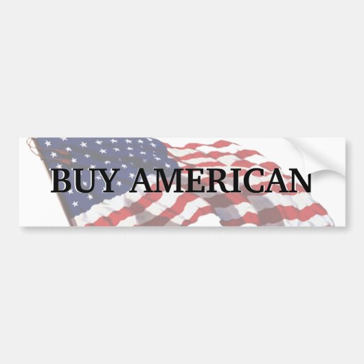 KRW Buy American Bumpersticker (Voorkant)