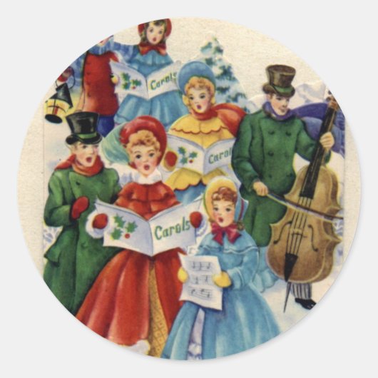 KRW  Carolers Vakantie Stickers (Voorkant)