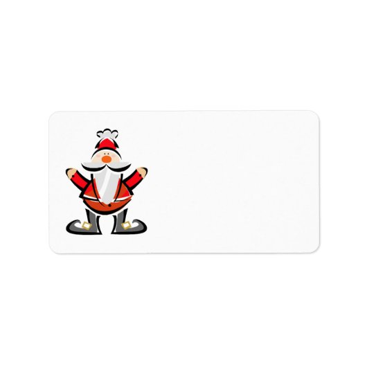 KRW Cartoon Star Santa Claus Blank Adres Etiket (Voorkant)