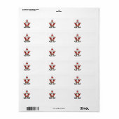KRW Cartoon Star Santa Claus Blank Adres Etiket (Full Sheet)