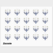 KRW Chanoeka Menorah Seal Ronde Sticker (Vel)
