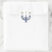 KRW Chanoeka Menorah Seal Ronde Sticker (Tas)