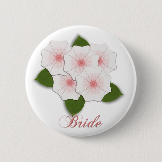 KRW Cherry Blossom Bride Ronde Button 5,7 Cm (Voorkant)