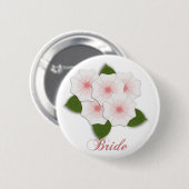 KRW Cherry Blossom Bride Ronde Button 5,7 Cm (Voorkant /achterkant)