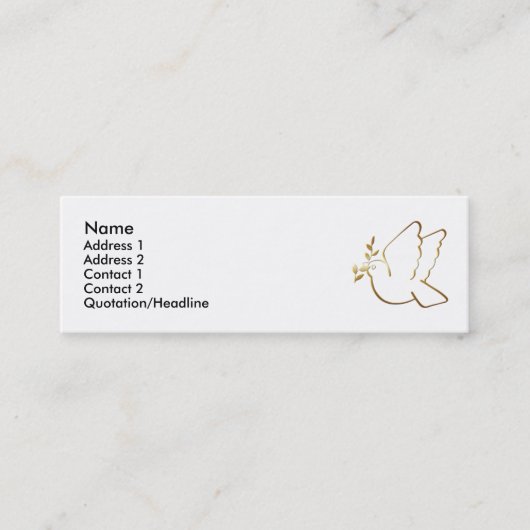 KRW Christelijke dove-profielkaart Mini Visitekaartje (Voorkant)