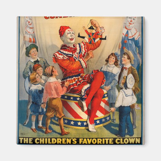 KRW Circus Clown magneet (Voorkant)