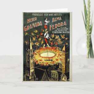 KRW  Circus Poster Kaart - Gepersonaliseerd