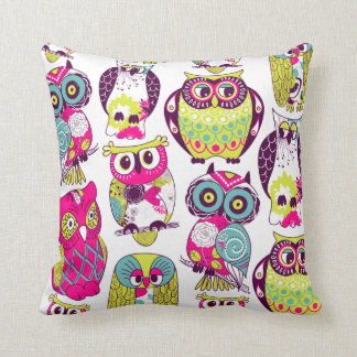 KRW Colorful Owls Decor Pillow Kussen