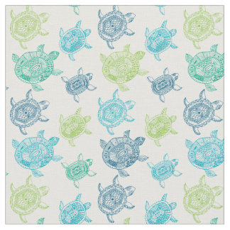 KRW Cool Tribal Zee Turtle Print Fabric Stof