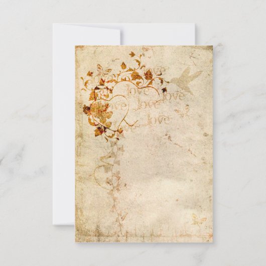 KRW Corinthians Liefde is: Bruiloft RSVP Ecru Kaartje (Achterkant)