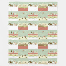 KRW Country Kerstdorps Collage Blanket