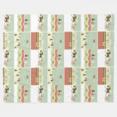 KRW Country Kerstdorps Collage Blanket Fleece Deken (Voorkant (Horizontaal))