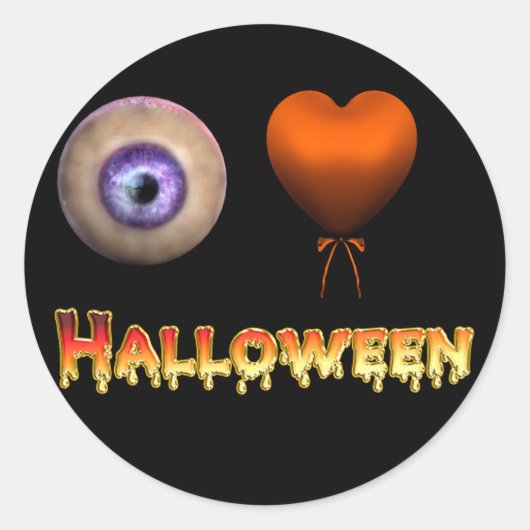KRW Creepy Ik hou van Halloween Sticker (Voorkant)