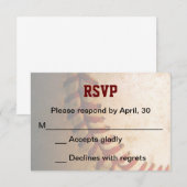 KRW Custom Baseball Bar Mitzvah RSVP-kaart RSVP Kaartje (Voorkant / Achterkant)