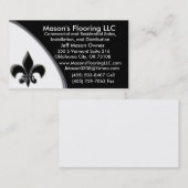 KRW CUSTOM Black Fleur De Lis Two Tone Visitekaartje (Voorkant / Achterkant)