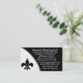 KRW CUSTOM Black Fleur De Lis Two Tone Visitekaartje (Staand voorkant)