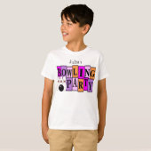 KRW Custom Bowling Birthday Party Kind T-shirt (Voorkant volledig)