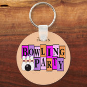 KRW Custom Bowling Birthday Party Sleutelhanger (Voorkant)