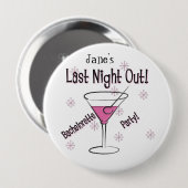 KRW Custom Bride's Last Night Out Bachelorette Pin Ronde Button 4,0 Cm (Voorkant /achterkant)