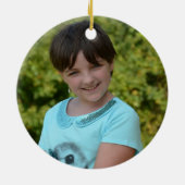 KRW Custom Cute Blauwgroen Mermaid Photo Ornament (Achterkant)