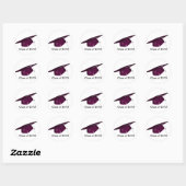 KRW Custom Graduation Cap Ronde Sticker (Vel)