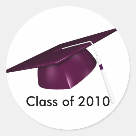 KRW Custom Graduation Cap Ronde Sticker (Voorkant)