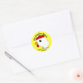 KRW Custom Grappige Kip Dans Bruiloft Ronde Sticker (Envelop)