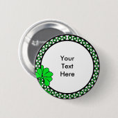 KRW Custom Irish Shamrock Circle Ronde Button 5,7 Cm (Voorkant /achterkant)