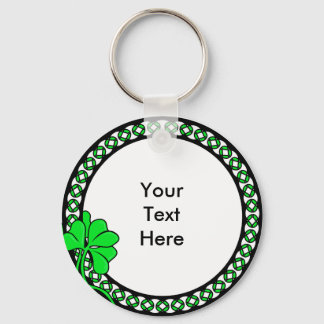 KRW Custom Irish Shamrock Circle Sleutelhanger