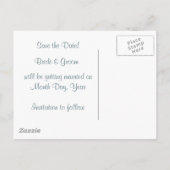 KRW Custom Joodse bruiloft luifel Save the Date Aankondigingskaart (Achterkant)