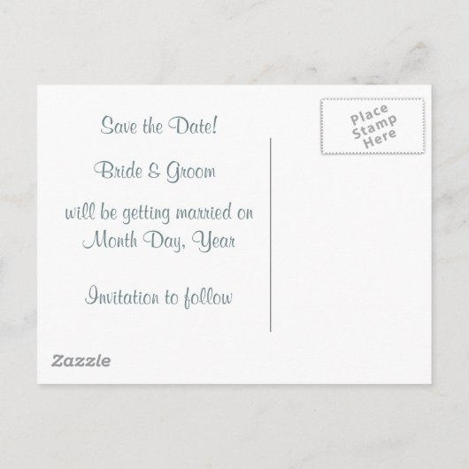 KRW Custom Joodse bruiloft luifel Save the Date Aankondigingskaart (Achterkant)