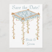 KRW Custom Joodse bruiloft luifel Save the Date Aankondigingskaart (Voorkant)