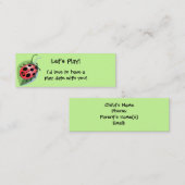 KRW Custom Lady Bug Play Date Card Contactkaartje (Voorkant / Achterkant)
