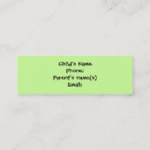 KRW Custom Lady Bug Play Date Card Contactkaartje (Achterkant)